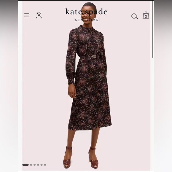 Kate Spade Disco Dots Shirtdress *missing the belt* Size 2 - Picture 1 of 8